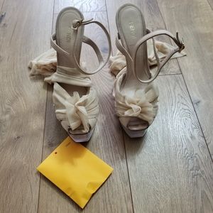 FENDI Spuntata Camoscio Tulle Legno